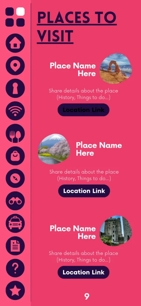 Place to visit design