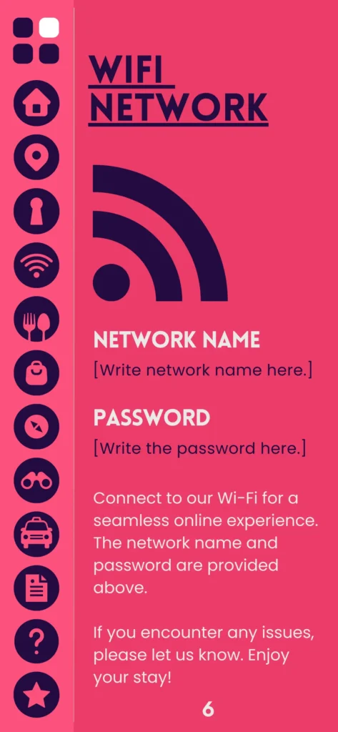 Wifi Design for Airbnb Guidebook