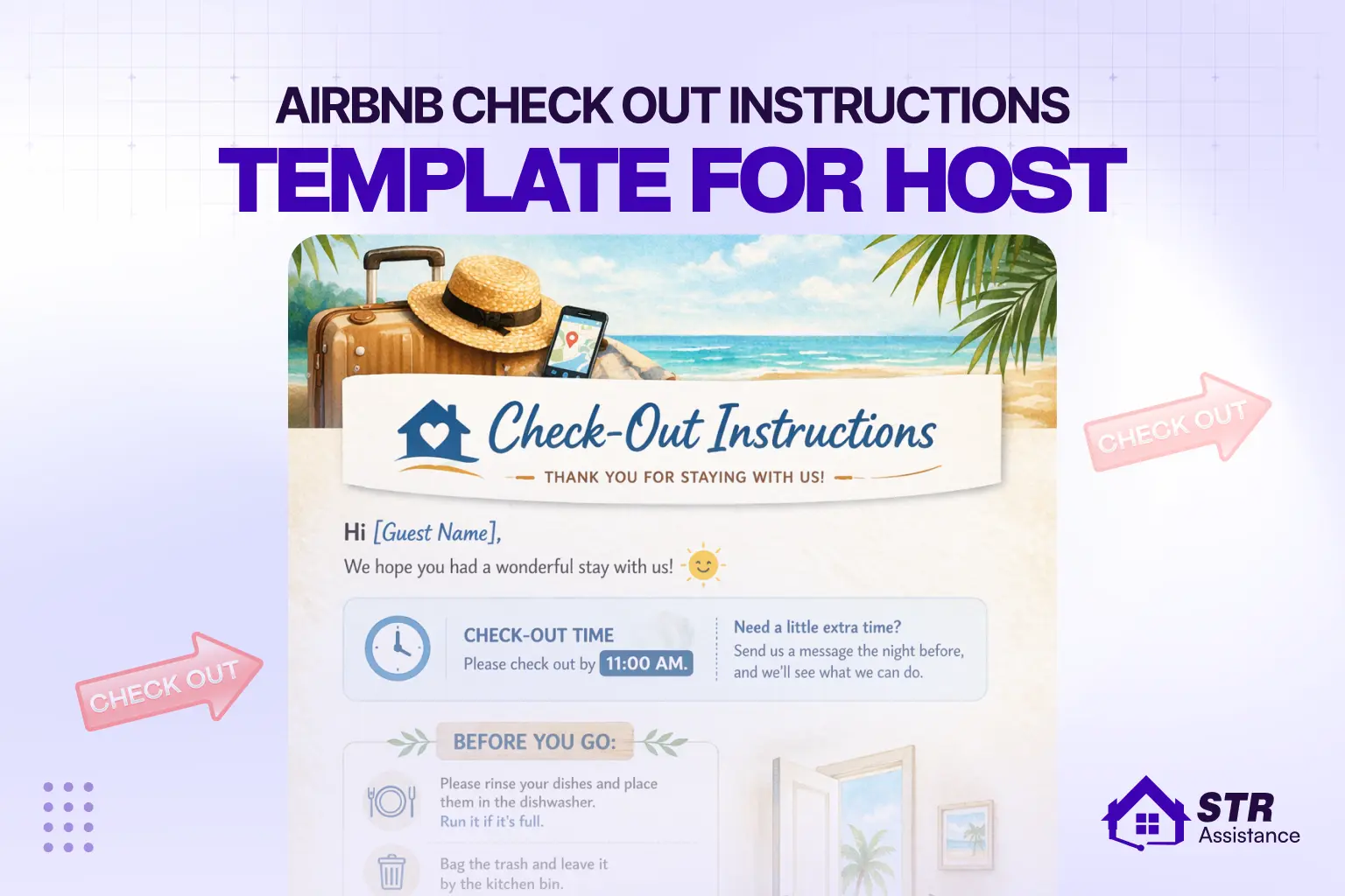 Airbnb Check-Out Instructions Template