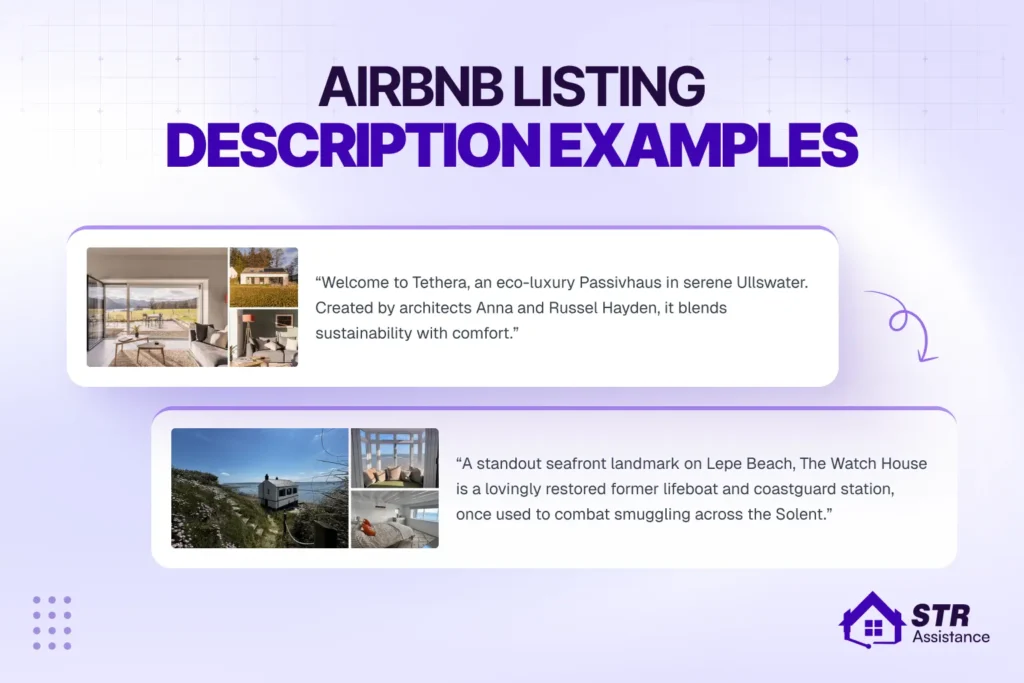 Airbnb Listing Description Examples