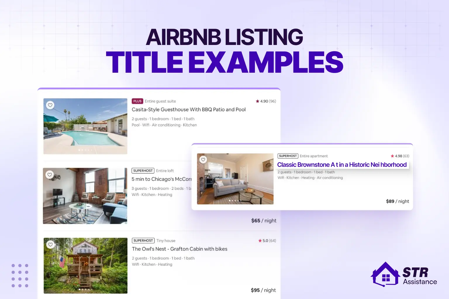 airbnb listing title examples