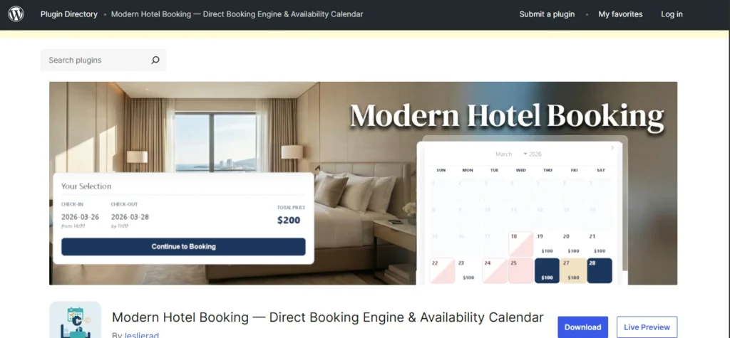 WordPress With a Booking Plugin